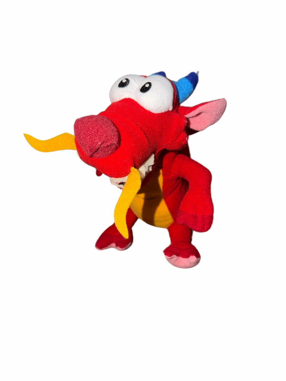 Vintage Disney Mushu Red Dragon Plush Mulan